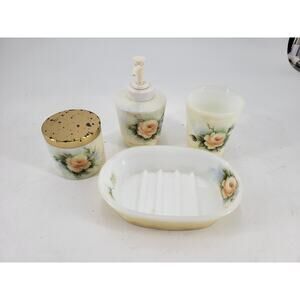 Ceramic Bath Set Mid Century 1976 Peggy Philpott Design 6 Piece